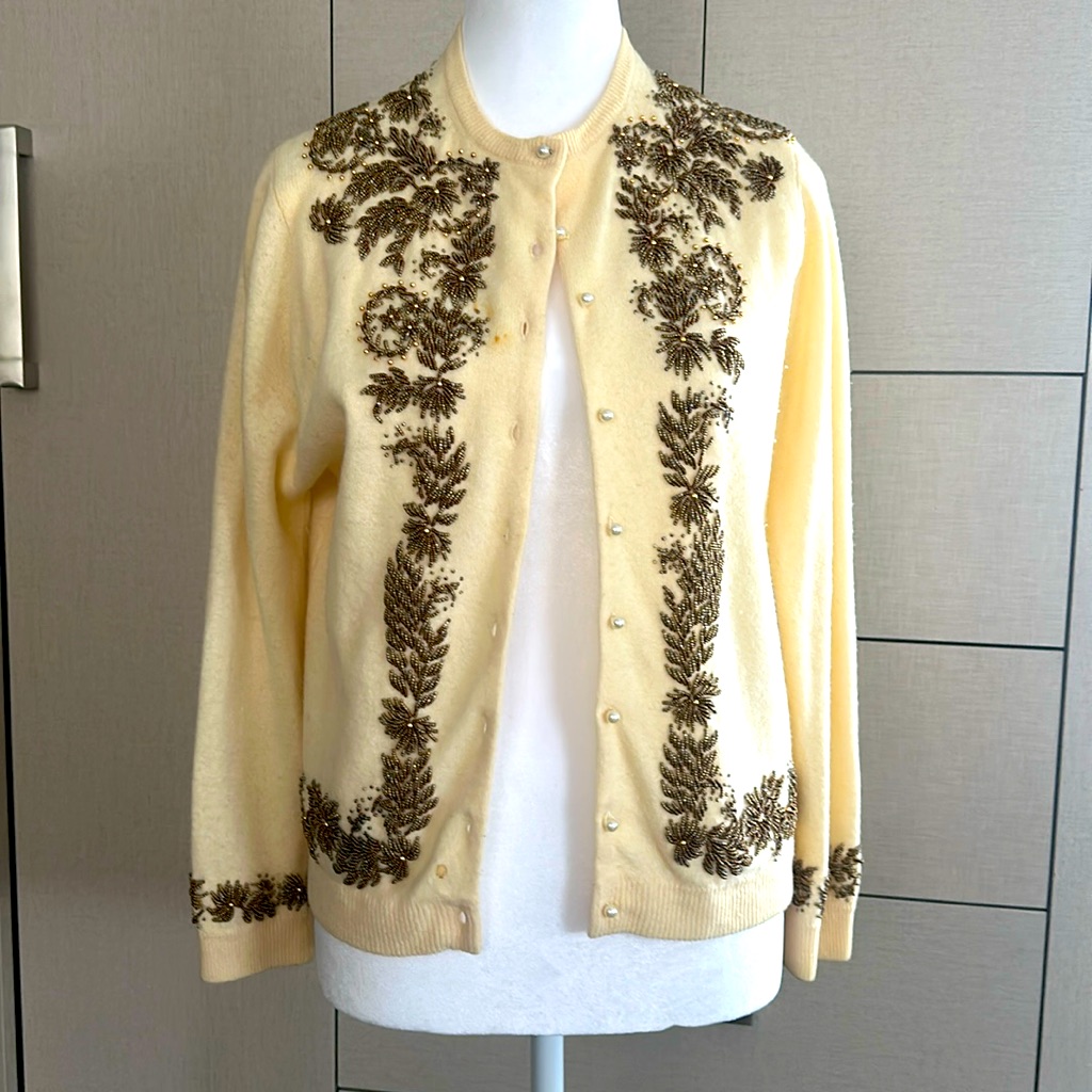 Vintage Prince Beaded Cardigan